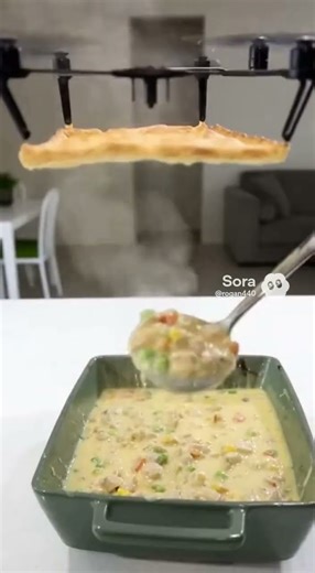 Drone pie (My first Sora ai video) for ‎⁨‎⁨@HowToBasic⁩