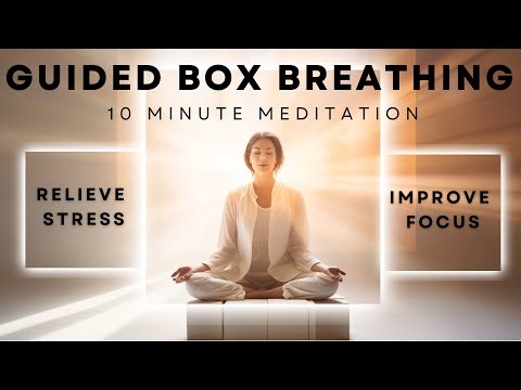 Guided Box Breathing 10 Minute Meditation for Stress and Focus