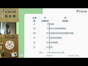 [統計學] 第二講: Descriptive Statistics
