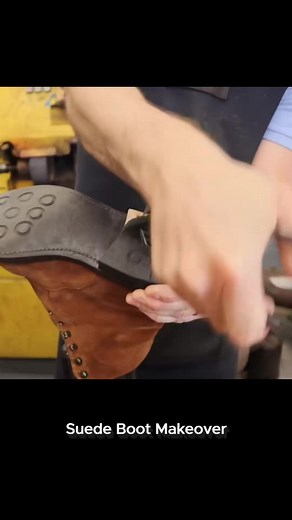 12K views · 165 reactions | Suede Boot makeover. #repair #satisfying #asmr #shoerepair #restoration | The Shoe Master | Facebook