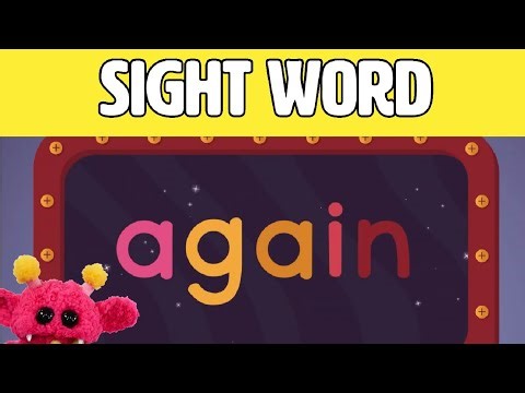 AGAIN - Let's Learn the Sight Word AGAIN with Hubble the Alien! | Nimalz Kidz! Songs and Fun!
