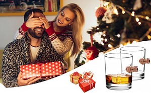 Handmade Whiskey Glasses Set of 2: Unique Shattered Design, Bourbon Barware - Etsy UK