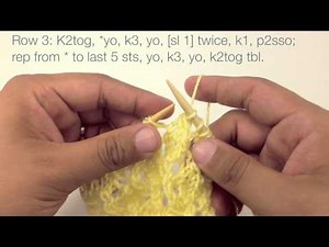 How to Knit the Lacy Diamonds Stitch (English Style)