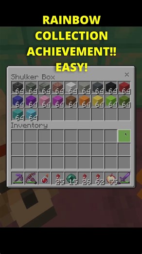RAINBOW COLLECTION MINECRAFT ACHIEVEMENT