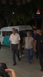 Senior Minister Lee Hsien Loong and his wife Ho Ching arrive for the wake of his sister, Dr Lee Wei Ling, at Singapore Casket on Thursday (Oct 10). https://cna.asia/3A1pnMQ | CNA