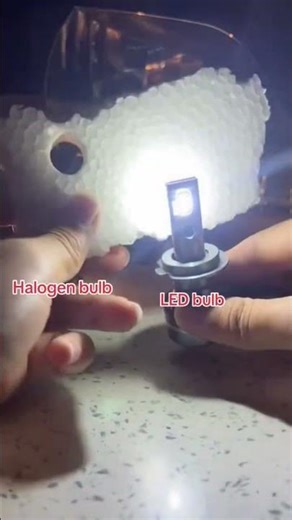 HALOJEN VS LED #car #automobile #mechanik #cars #electric #carshorts #mechanic #ledlights #led #lamb