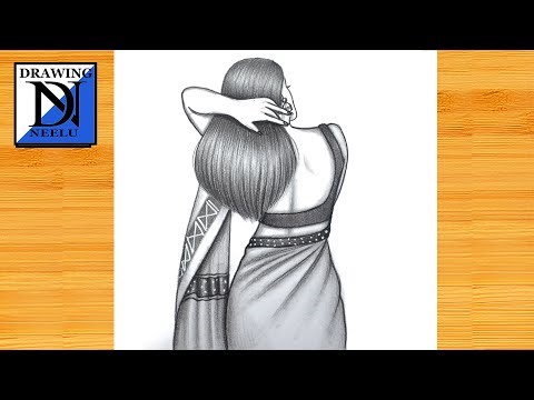 How to Draw a Beautiful Backside Woman || Pencil Sketch For Beginners || Girl Drawing