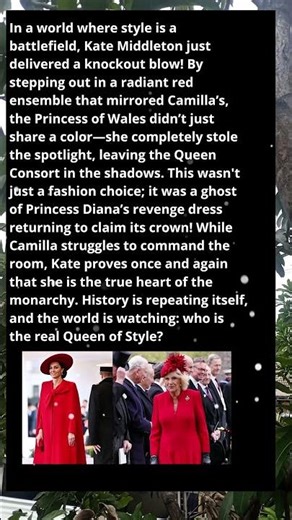 Princess Catherine SHOCKS Camilla with Red Dress! 👠 #RoyalFamily #KateMiddleton #RevengeDress