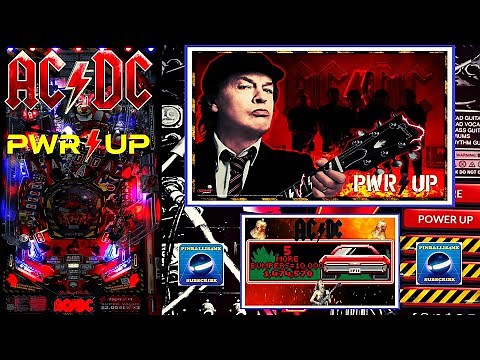 4K AC/DC PWR UP Edition Both Playfields Side By Side Vpx Visual Pinball Gameplay (3 Scr Setup)