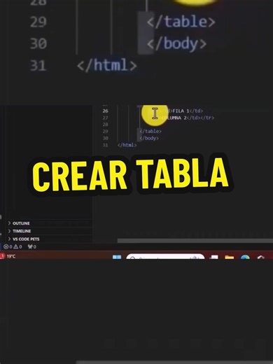 #codeve70 #html #crear #tabla