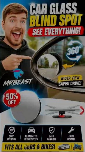 Car Blind Spot Mirror Test! 360° View Changes Everything 😱 #ytshorts