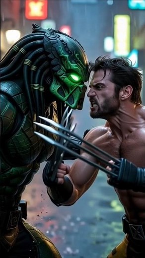Predator vs. Wolverine — epic alien vs. mutant showdown! Who wins? 🔥