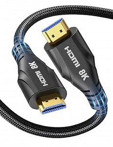 Long HDMI Cable 30FT - 8K 60hz, High Speed HDMI Cable 4K 120hz Braided,48Gbps,HDCP 2.2&2.3,eARC - Compatible with HDTV,Projector,Monitor and More