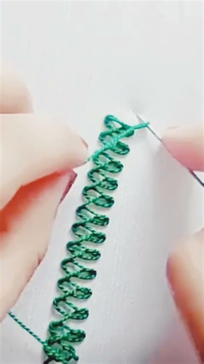 border line embroidery tutorial #art#shorts