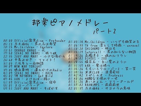 邦楽ピアノメドレー2【作業用・勉強用・睡眠用BGM】
