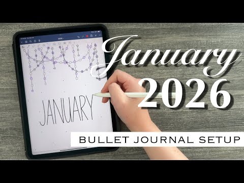 January 2026 Digital Bullet Journal Setup | Plan with Me!