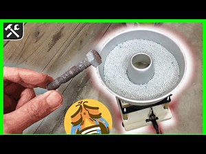 How to make Vibratory Tumbler Machine With Fan (Rust Removal)