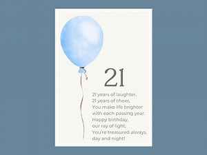 21st Birthday Poem for Son, Grandson, Brother, Nephew, Friend Printable Verse Instant Download - Etsy Australia