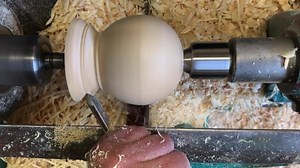 Please note this video is not a tutorial, it’s how a long served pro turns. If attempting yourself switch the lathe off before mounting the wood and take all the necessary safety precautions. My favourite jobs are the easy small batches like these, where you can get into a rhythm. A simple 90mm diameter turning to a sample made easy as there is a small flat on the end and the centre marks can remain so no turning off. Real speed. Comments welcome. | The woodturners