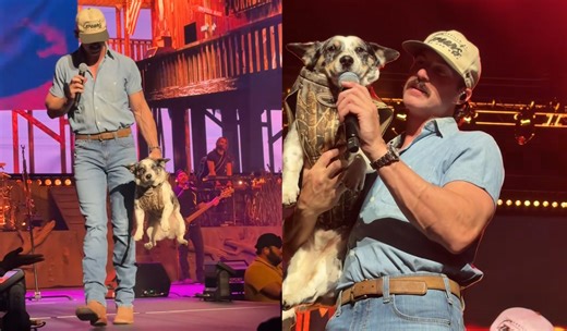 Riley Green Goes Viral Carrying His Dog, Carl, On Stage During Performance Of “Georgia Time” | Whiskey Riff