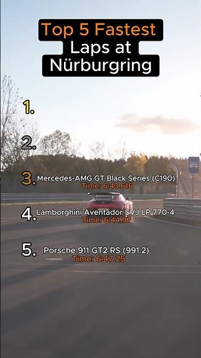 Top 5 FASTEST Nürburgring Lap Times 🏁
