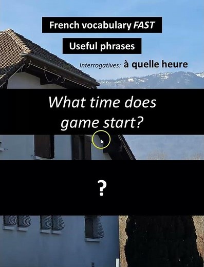 What time does the game begin? / À... #frenchforbeginners #french #frenchvocabulary #frenchquestions