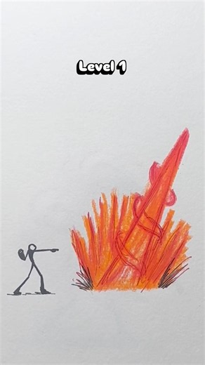 🔥 Fire Sword Levels Evolution in Stickman | From Ember Blade to Inferno King ⚔️ #drawing #stickman