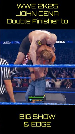 WWE 2K25 JOHN CENA Double Finisher #wwe2k25 #wwe2k25mods #wwe2k25gameplay #johncena #edge #bigshow