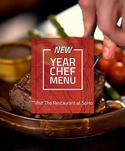 We don't just 'meat' expectations, we exceed them!⁣ ⁣ Succulent Irish Beef cooked to perfection;⁣ ⁣ Served with glazed asparagus, oven roasted vine tomato,⁣ wild mushroom, duck fat fondant potato & choice of sauce 🤤⁣ ⁣ NewYear-NewChef-NewMenu | SoHo Bar & Restaurant