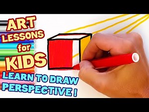 Learn Perspective Easy | One Point Perspective Cube | Art Lessons for Kids