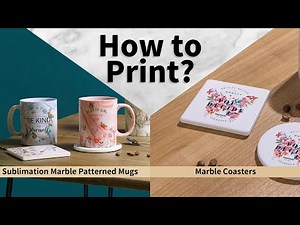 Sublimation Marble Patterned Mugs & Marble Coasters | DIY Marble Decor | Marble Texture