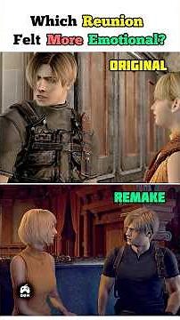 Resident Evil 4 Original vs Remake | Leon & Ashley Reunion Cutscene Comparison #re4 #re4remake