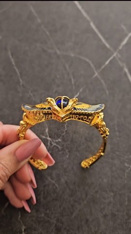 Gold Plated Winged Scarab Cuff Bracelet, Khepera, Artisan Egyptian, Ancient, Spiritual, Protection Jewelry - Etsy
