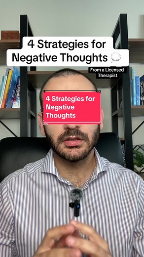 4 Strategies to Deal With Negative Thoughts. #negativethoughts #negativethought #depressionhelp #depressed #intrusivethoughts #negativethoughtsdontdefineyou #acceptanceandcommitmenttherapy #fyp #fypage #foryourpagetiktok