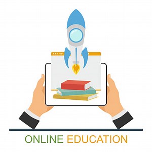 Online e-learning concept, digital classroom. Study over the...