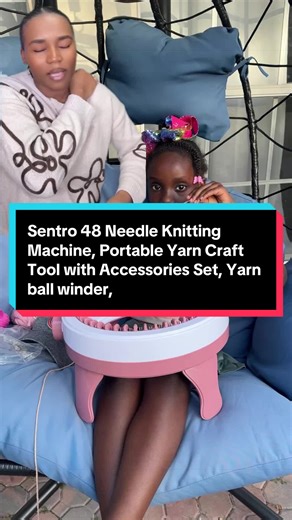 Sentro 48 Needle Knitting Machine, Portable Yarn Craft Tool with Accessories Set, Yarn ball winder, Idea #machines #needle #needlepoint #needlepointtiktok #needlework