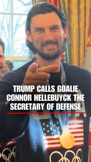 “Pete Hegseth is not happy to hear this!” President Trump jokingly calls Team USA hockey goalie Connor Hellebuyck the Secretary of Defense. | Fox News
