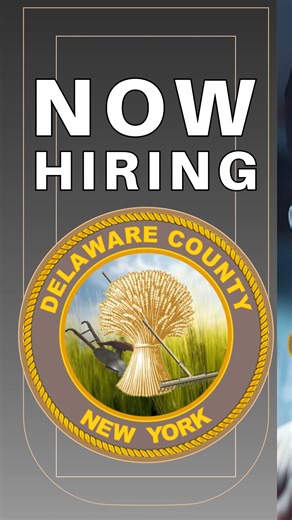 Delaware County is hiring! • Medical Examiner and Deputy Medical Examiner Part Time, $400 per case, plus mileage. $100/day on-call pay. Medical Examiner also receives stipend. Note for Deputy Medical Examiner position: weekday availability preferred. Minimum qualifications and full job description can be found by clicking on the job title located on the Personnel Office web page: https://www.delcony.us/departments/pers/jobs.htm or by contacting the Delaware County Personnel Office at 607-832-567