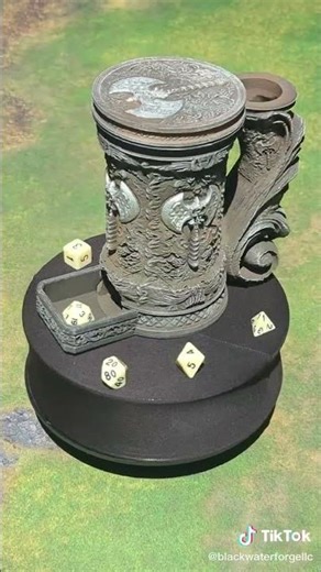 Barbarian 3D Printed RPG Dice Tower & Can Holder Combo: Fate's End Collection #rpg #barbarian #dnd