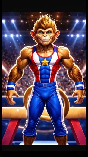 Gymnast Monkey’s First Trick 🤸‍♂️🐒 | More Coming Soon