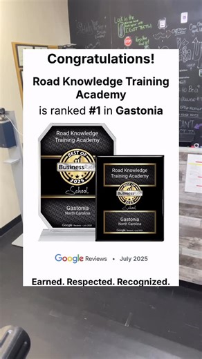Clarissa Rankin on Instagram: "@roadknowledgetrainingacademy is officially ranked #1 School in Gastonia, North Carolina ⭐ #1 on Google ⭐ #1 in Google Reviews ⭐ #1 choice in Gaston County From CDL training to driver education, the community spoke and we listened, taught, and delivered 💪🚛🚗 This isn’t luck. This is hard work, consistency, and RESULTS. Thank you to every student, parent, driver, and supporter who trusted us with their journey. Gastonia, we’re just getting sta