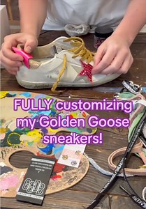 @cocreatewithbrandi is the sweetest & the options are literally endless!!🤯🌟 @Golden Goose #customgoldengoose #goldengoosenyc #customshoes #goldengoosesneakers #Vlog