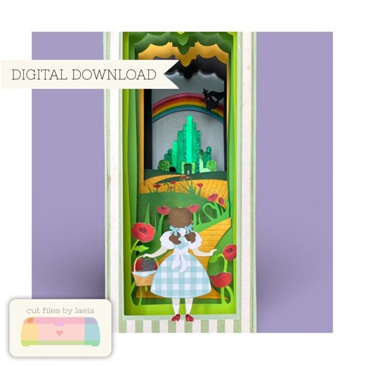 Wizard of Oz Book Nook SVG | 3D Layered Paper Cut Shadow Box | Cricut Silhouette File - Etsy