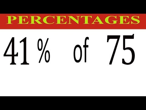 Percentages 41 Percentage(%) of 75
