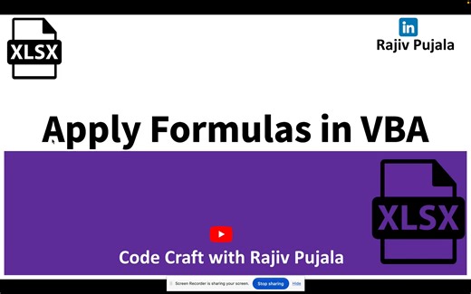 28 Apply Formulas in Excel using Macros VBA
