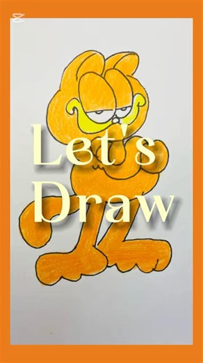 Let's Draw Garfield🧡 #kidsdrawing #drawing #art #simpleartforkids #easydrawing #drawing4kids
