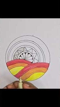 Simple Circle to Beautiful Mandala Design 😍| Satisfying Drawing #shorts