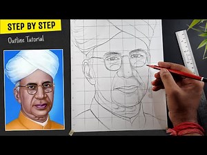 How to draw Sarvepalli Radhakrishnan, Step by step | Part - 1