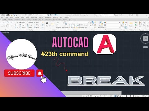 How to use break in autocad