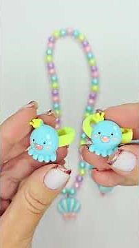 Mermaid Seashell Toddler Jewelry Box — Pastel Necklace, Bracelet, Ring & Hair Set